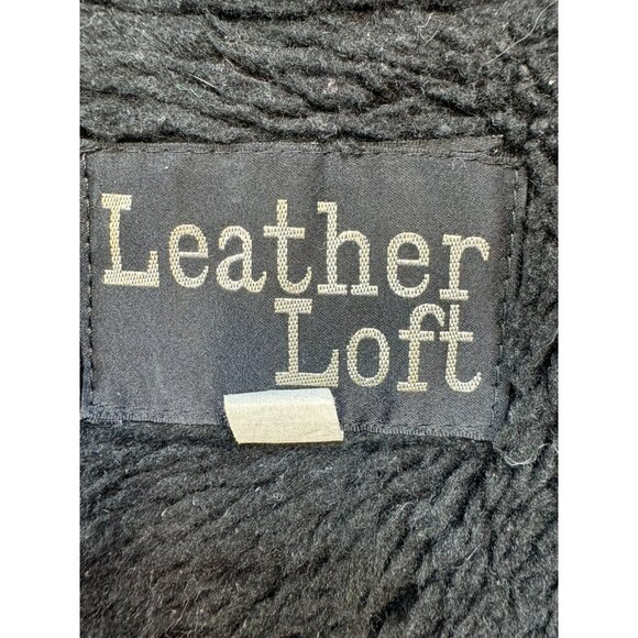 Leather Loft Mens Black Leather Jacket Size 40 With Zipper & Button Closure - Picture 5 of 16